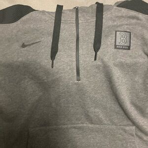 Black/Gray Nike MLB Boston Red Sox 1/4 Zip Short Sleeve Hoodie
Size:XL